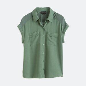 FORTUNE + IVY Dallas Mixed Material Shirt